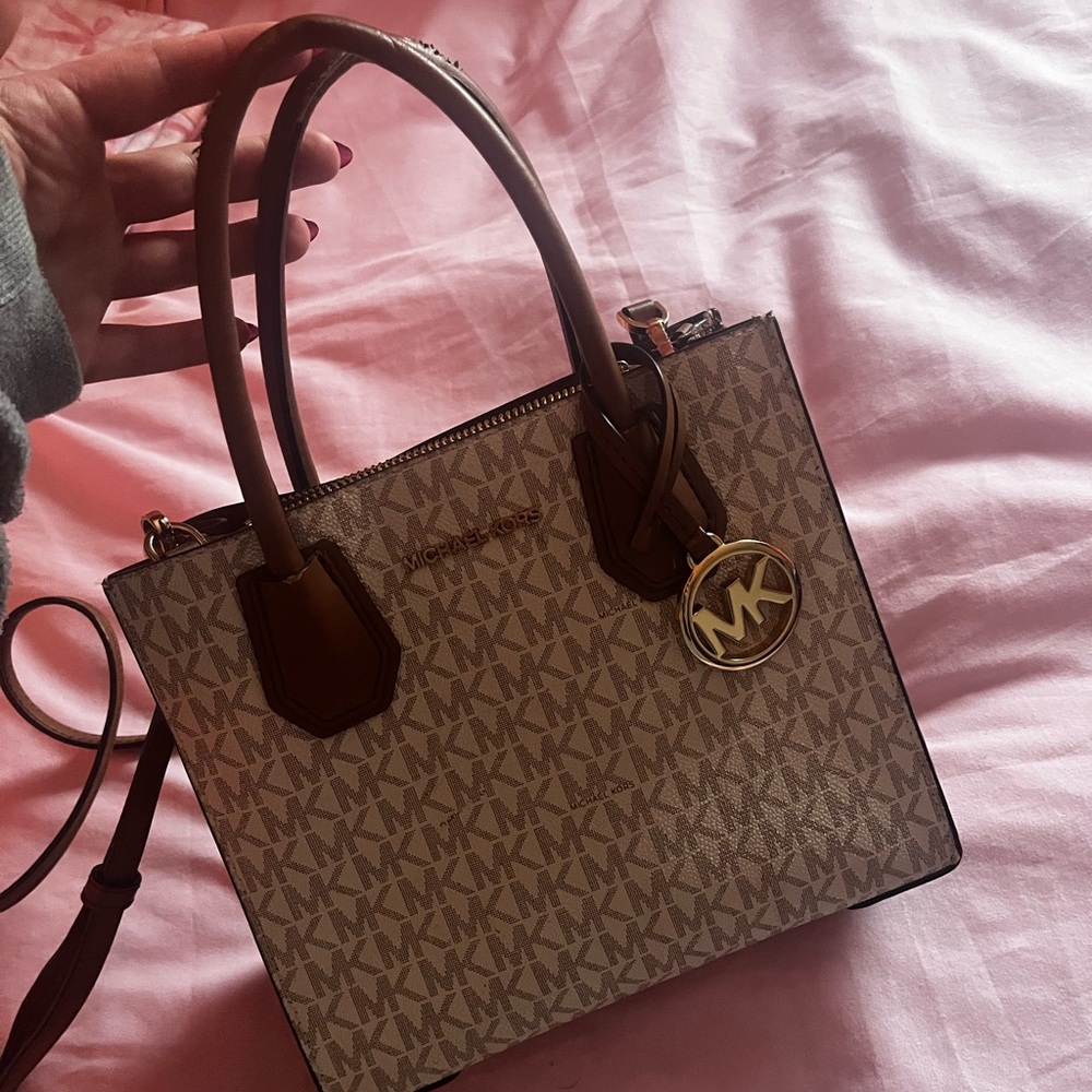 Michael Kors Tan and Brown Satchel
